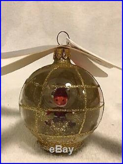 Radko Italian Blown Glass Ornament Santa Copter Rare Tag/Box 94 Helicopter
