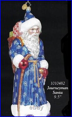 Radko JOURNEYMAN SANTA Ornament 9.5 Blue Robe 1010482 AMAZING RARE