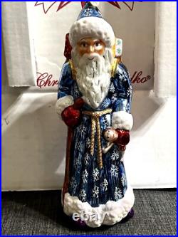 Radko JOURNEYMAN SANTA Ornament 9.5 Blue Robe 1010482 AMAZING RARE