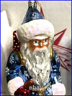 Radko JOURNEYMAN SANTA Ornament 9.5 Blue Robe 1010482 AMAZING RARE
