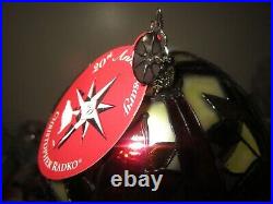 Radko Large Ball FRANK LLOYD LIGHT 1012099 Stained Glass Christmas Ornament NWT