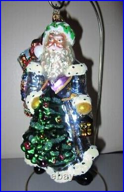 Radko Large Westminster Santa Claus Tree Lantern Glass Christmas Ornament 9