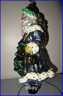 Radko Large Westminster Santa Claus Tree Lantern Glass Christmas Ornament 9