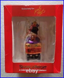 Radko Lord and Taylor Sparkle Bright Glass Snowman Christmas Ornament 2009