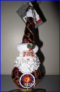 Radko MERRY AND BRIGHT Santa Claus Reflector Christmas Ornament 1014010 NWT +Box