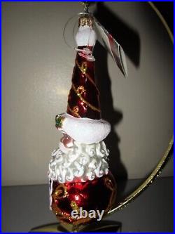 Radko MERRY AND BRIGHT Santa Claus Reflector Christmas Ornament 1014010 NWT +Box