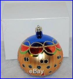 Radko MISSION BALL Christmas Ornament 90-026-1 Vintage Ball