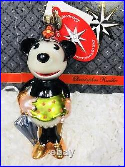 Radko Minnie 75th Anniversary Ornament Disney Mouse 3010089 NWT 2004 Retired