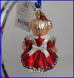 Radko Muffy Alice In Wonbearland Red 4.5 VanderBear Glass Ornament Christmas RG