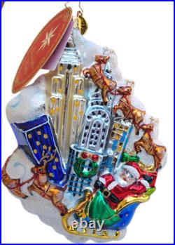 Radko New York City Santa Start Spreadin the Cheer Ornament NEW with Tag #1017884