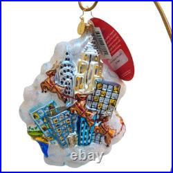 Radko New York City Santa Start Spreadin the Cheer Ornament NEW with Tag #1017884