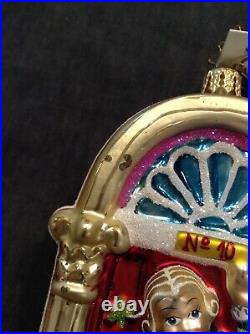 Radko No. 10 Downing STREET 12 Days of Christmas Lords A Leaping Glass Ornament