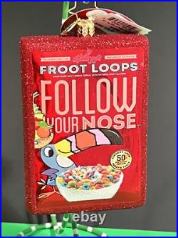 Radko Oot-Fray Oops-Lay Vintage Froot LoopsT! Fruit Loops NEW withTags Christmas