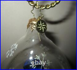 Radko PLUM FROSTY Snowman Dome Globe LIM ED 700 Glass Christmas Ornament 1017624