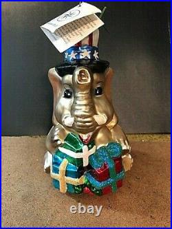 Radko Patriotic Ornament Elephant