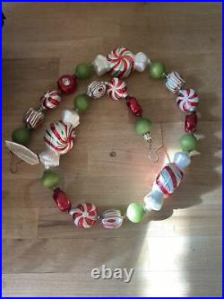 Radko Penny Candy Garland 36 Long 97-454-0 Peppermint With Tag