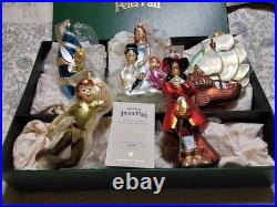 Radko Peter Pan Disney Showcase 5 Ornament Collection Set Limited Edition