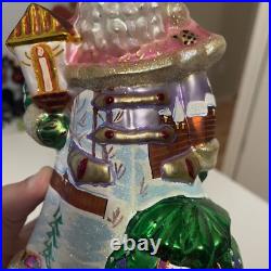 Radko Portrait Santa Frosty Frolic Caper Glass Ornament 7.5