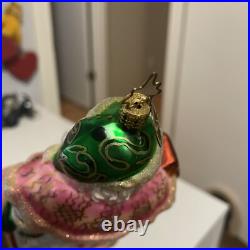 Radko Portrait Santa Frosty Frolic Caper Glass Ornament 7.5