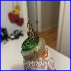 Radko Portrait Santa Frosty Frolic Caper Glass Ornament 7.5