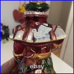 Radko Portrait Santa Legendary Leaps & Boughs Glass Ornament 7.5