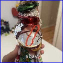 Radko Portrait Santa Legendary Leaps & Boughs Glass Ornament 7.5