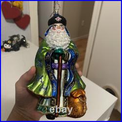 Radko Portrait Santa Village View Nicholas Glass Ornament 7
