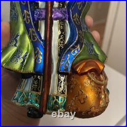 Radko Portrait Santa Village View Nicholas Glass Ornament 7