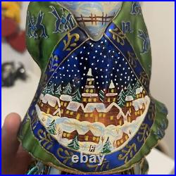 Radko Portrait Santa Village View Nicholas Glass Ornament 7