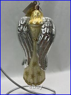 Radko Prayerful Pose 2007 Winged Silver & Gold Angel Christmas Ornament 1013963