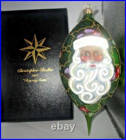 Radko REGENCY SANTA Large Teardrop Christmas Ornament 97-SP-24 NWT LE #56 + Box