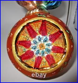 Radko ROOSTER BOOSTER Reflector LARGE 1010799 Christmas Ornament 7.5 NOT GEM