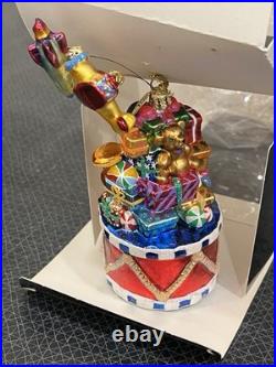 Radko Rare Ornament FAO SCHWARTZ 140th Anniversary, Toy Drummer, Flying Planes
