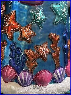 Radko SEASHORE SANTA Beach Ornament 1021166 NEW 6 Seashells