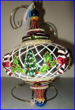 Radko SPINTOP MEMORIES 1011636 Large Spin Top Christmas Ornament NWT NEW