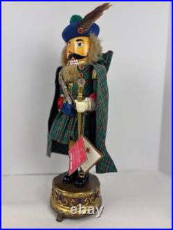 Radko Scottish Delight Musical Nutcracker #738/2500 VG MISSING 1 FOOTING