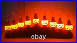 Radko Shiny Brite Halloween Pumpkin Candolier Bubble Lights Vintage Ornament Nib