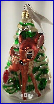 Radko Signed Disney Bambi 55th Anniversary Christmas Ornament Set #438 of 2500