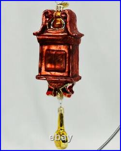 Radko Tick Of Time Two Piece Dangling Pendulum Clock 0200510 Christmas Ornament