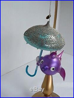 Radko UNDER THE WEATHER 01-0860-0 Italian glass Ornament umbrella Fish 7 signed