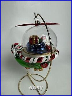 Radko Winter Whirlybird Santa In Helecopter