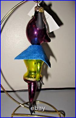 Radko XENON Purple Martian Space Alien Christmas Ornament Italy 94-304-0 NWT