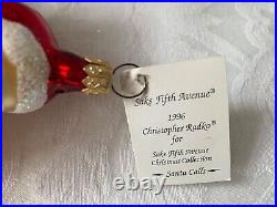 Radko ornament, SANTA CALLS (Saks 5th Ave), Ltd. Edit. 2830/5000, 96-SAK-02, NEW