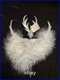 Rare 1997 Christopher Radko Crystal Frost Feathered Italian Ornament #97-428-0