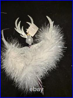 Rare 1997 Christopher Radko Crystal Frost Feathered Italian Ornament #97-428-0