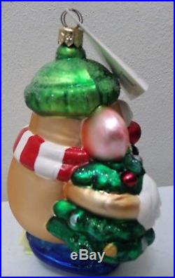 Rare 1998 Christopher Radko Mr. Potato Head Lumberjack Glass Ornament With Box