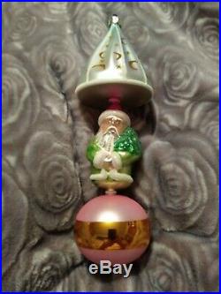 Rare 91-137-0 Christopher Radko ALL WEATHER SANTA Hand Blown Christmas ornament