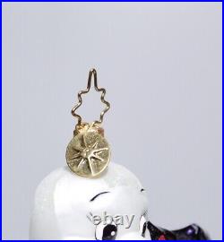 Rare CHRISTOPHER RADKO Boo Buds Ghost/Cat Glass Halloween Christmas Ornament