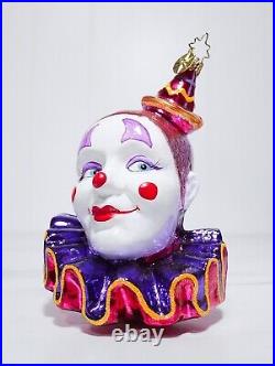 Rare CHRISTOPHER RADKO Clown Around Classics Glass Christmas Ornament withTag