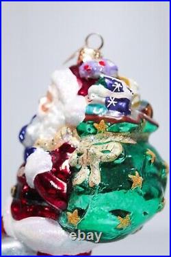 Rare CHRISTOPHER RADKO Secret Santa Large Christmas Ornament with Tag